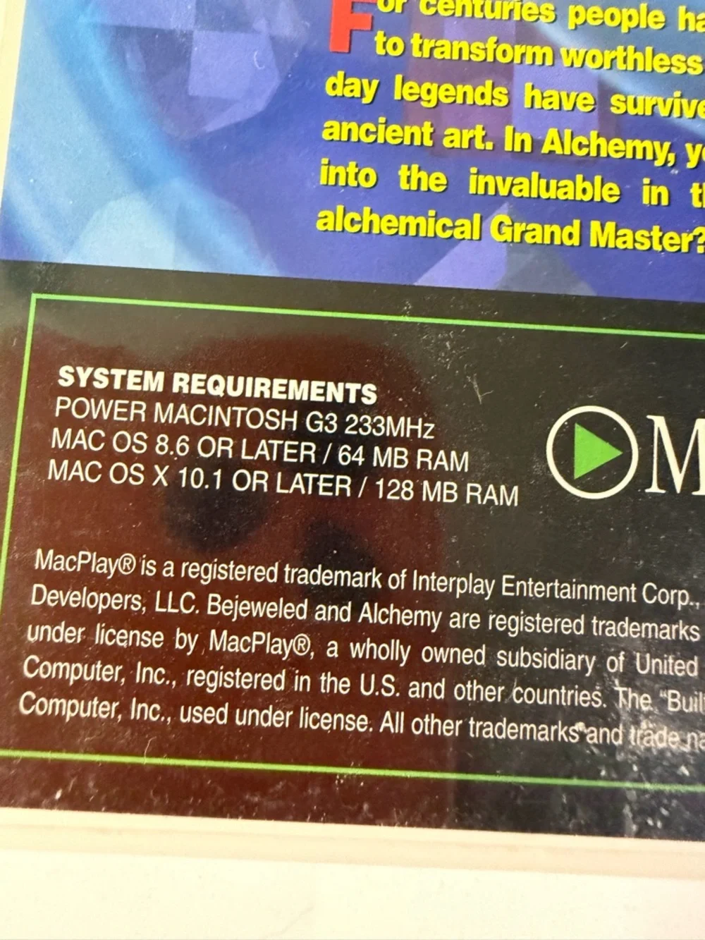 Bejeweled & Alchemy MacPlay Game for Mac - 2002